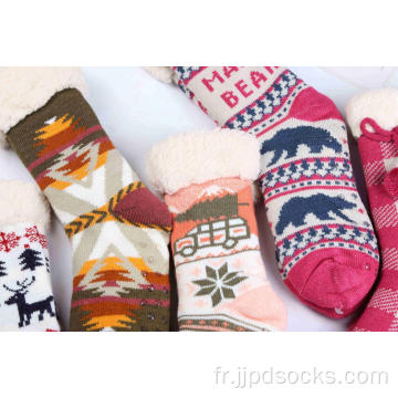 Chaussettes de pantoufles d&#39;hiver adultes populaires
